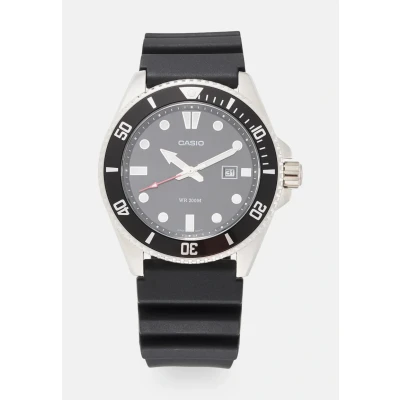 Image of Casio Mens Stainless Steel Black Strap Diver Watch