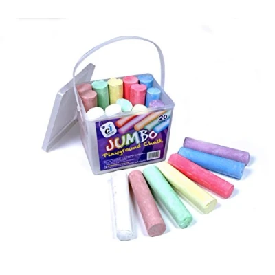 Image of scola Jumbo Sidewalk Chalk, Playground Children 20 Pieces, Assorted Colours, Ideal for Craft Projects