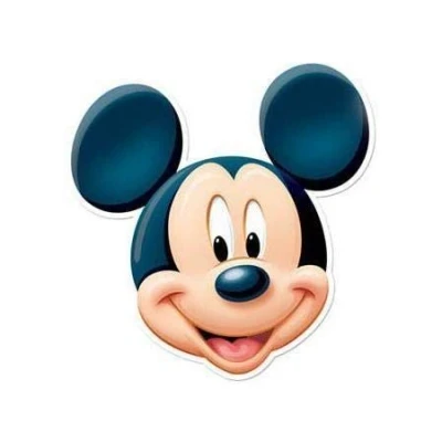 Image of Star Cutouts Printed Card Mask of Mickey Mouse