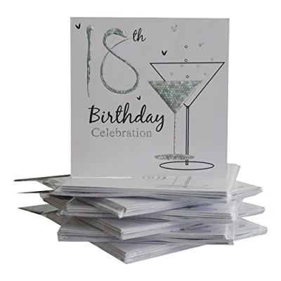Image of 18th Birthday Party Invitations {Holographic} 36 Multipack Cards With Envelopes