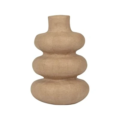Image of Decopatch HD086C A curved vase to decorate Paper mache object personalize Waterproof home decoration Dimensions: 15x15x22cm