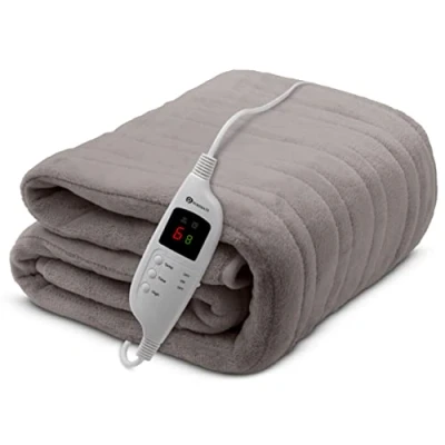 Image of CozyMate Heated Throw Luxurious Electric Blanket Large with 9 Heat Settings and Timer Function, Machine Washable Fleece Digital Controller Size 160 x 130cm