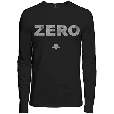 Image of Longsleeve Smashing Pumpkins Zero Distressed Official Tee T Shirt Mens Unisex (Medium) Black