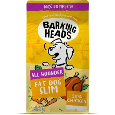 Image of Barking Heads Complete Dry Dog Food 2kg Adult All Hounder Fat Slim Chicken Natural Low Weight Management for Overweight Dogs Vet Approved