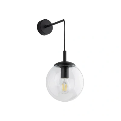 Image of Esme Globe Wall Lights Black 1xE27