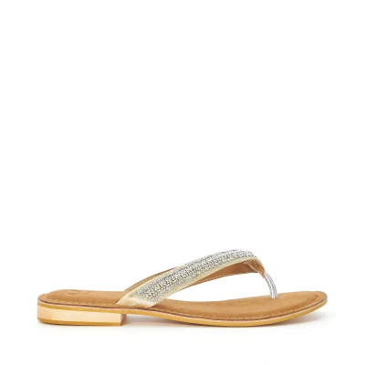 Image of Dune London Womens Ladies Labyrinth Embellished Toe Post Sandals Tan Suede Size UK 3