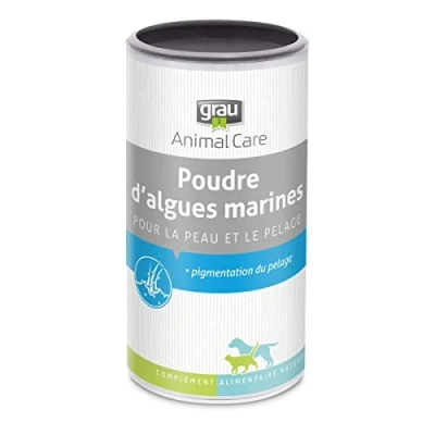 Image of GRAU Original 100% Pure Seaweed Meal, for Fur Pigmentation, Dense and Shiny Fur, Pack of 1 (1 x 800 g), Feed Supplement Dogs Cats