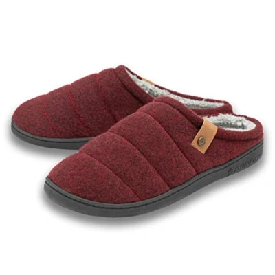 Image of DUNLOP Mens Finlay Mule Slippers MTO Burgundy UK 8