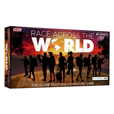 Image of IDEAL Race Across The World: globe trotting adventure game! Family TV Show Game For 2 6 Players Ages 8+