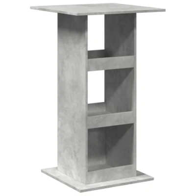 Image of vidaXL Bar Table with Storage Pub Bistro Concrete Grey Furniture Engineered Wood, Ample 60x60x102 cm