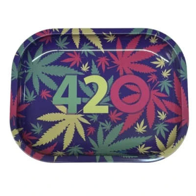 Image of Rolling Tray Metal Tobacco Smoking Accessories (420 plain)