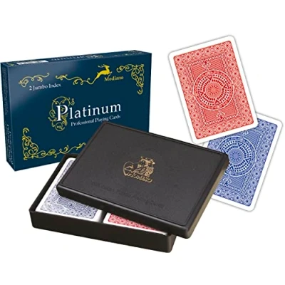 Image of Modiano 2 Jumbo Index Ramino Platinum Playing Cards