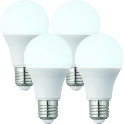 Image of National Lighting E27 LED Bulbs Edison Screw Daylight White 6000K 60W Incandescent Lamp Equivalent 10W 806 Lumens 180 Degree Beam Angle Long Life 25,000 Hours Pack of 4