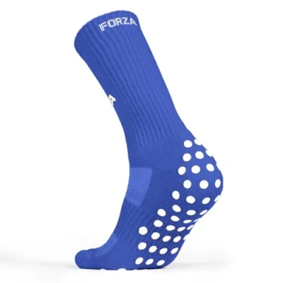 Image of FORZA Football Grip Socks [XS XL] Unisex Mid Calf Length Sports 10 Colour Options Ideal for All (Pack of 1, Blue, L/XL (8 12))