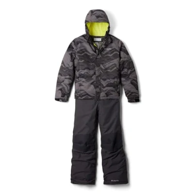 Image of Columbia Unisex Kids Buga Set, Snowsuit Ski Jacket and Pants Black Tectonic, Size S