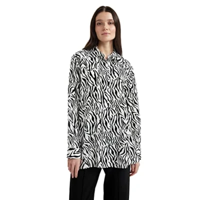 Image of DeFacto Women&#039;s Z6188AZ Tunic Shirt, Ecru, S