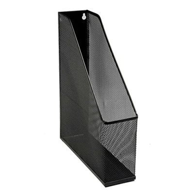 Image of OSCO Black Wiremesh Magazine Rack Folder Storage File Organiser 1 Section Desk Tidy Document Holder