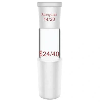 Image of stonylab Enlarging Adapter, Glass Adapter from 14/20 to 24/40 Joint, Lab Glassware Supply for Laboratory Use