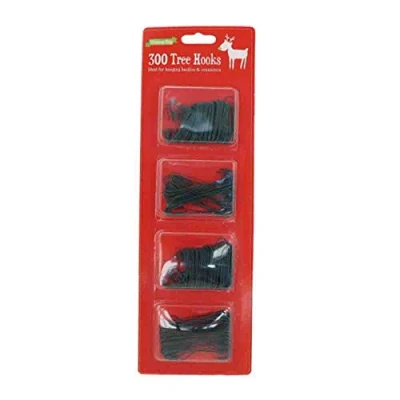 Image of Ardisle Christmas Pack 150 Tree Hooks Bauble Hanger Green Xmas Decoration Ornaments