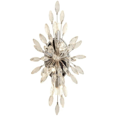 Image of Peacock 4 Light Wall Chrome, Crystal