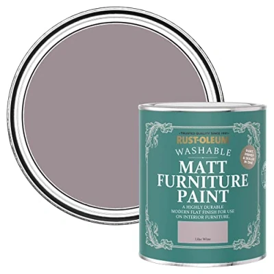 Image of Rust Oleum Purple Furniture Paint in Matt Finish Lilac Wine 750ml