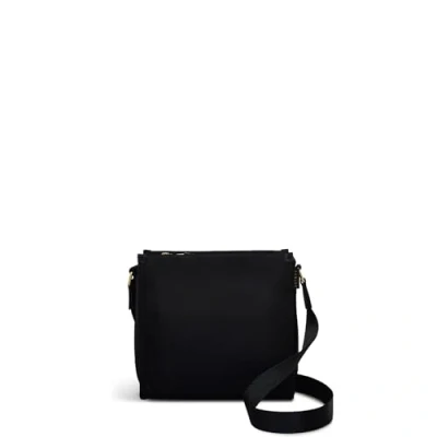 Image of RADLEY London Canford Gardens Responsible Medium Ziptop Crossbody for Women, in Black Recycled Polyester with Adjustable Strap