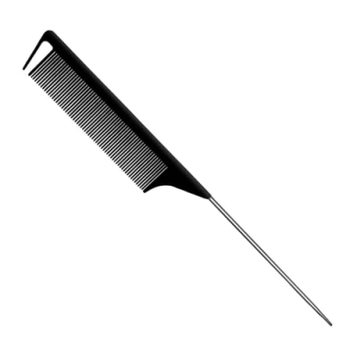 Image of Pin Tail Comb, Rat Combs, Black Carbon Fiber Parting Anti Static, Teasing Comb for Styling of All Hair Types