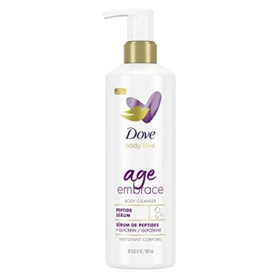 Image of Dove Body Love Age Embrace with peptide serum and pure glycerin Cleanser skin care for maturing (Pack of 3) 517 ml