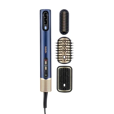 Image of BaByliss Air Wand Hair Dryer, Straightener and Styler in One, Wet to Dry, Anti Frizz, No Heat Damage, AS6553U