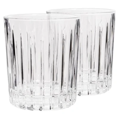 Image of 2x 310ml Fluted Whisky Glasses By Rink Drink