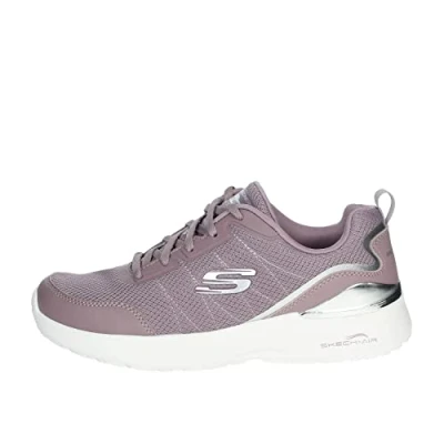 Image of Skechers Women&#039;s Skech Air Dynamight The Halcyon Sneaker, Lavender Mesh/Silve Trim, 5 UK