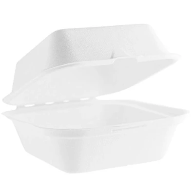Image of Vegware B003 bagasse burger box, 6&quot; (Pack of 500)