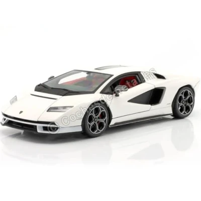 Image of Bburago B18 21102 Countach LPI 800 4 1:24 Scale Incredibly Detailed Replica Super Lamborghini Collectible Die cast Car, White