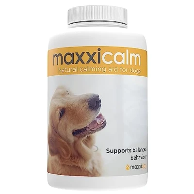 Image of maxxipaws maxxicalm Natural Calming Supplement for Dogs 120 Non Drowsy Tablets