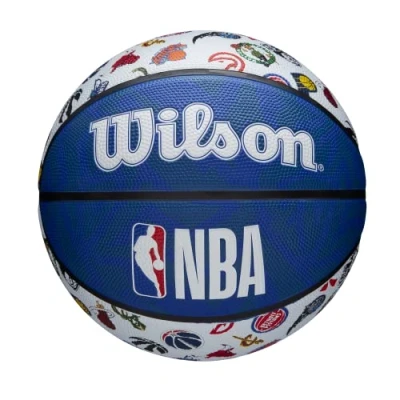 Image of Wilson Basketball, NBA All Team Model, Outdoor, Rubber, Size: 7, Red/White/Blue