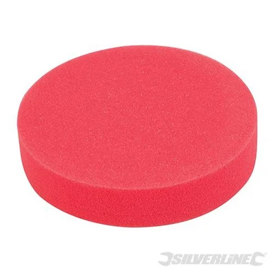 Image of Silverline Hook &amp; Loop Polishing Foam Head Medium 180mm Ultra Soft Red
