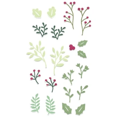 Image of Sizzix Framelits Die Set Happy Holly Days #2 by Catherine Pooler, Silver