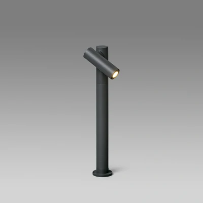 Image of Spy Outdoor LED Bollard Spotlight Lamp Dark Grey 6W H430 IP65