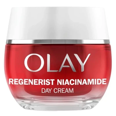 Image of Olay Regenerist Niacinamide Day Cream Face Moisturiser, Skincare with 99% Purity and Antioxidant Vitamin E. Anti Aging Skin Care: Renews, Firms Hydrates. 50ml