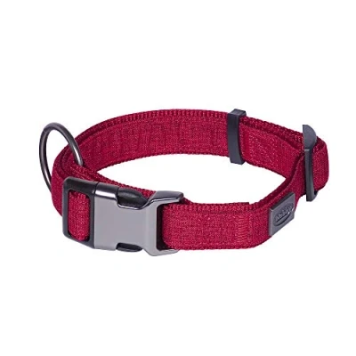 Image of Nobby Collar Linen Deluxe Red L 23 30 cm W 16 mm