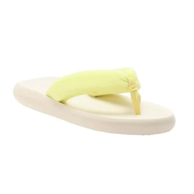 Image of Rocket Dog Womenss Sunset Puff Flip Flops in Yellow Textile Size UK 5
