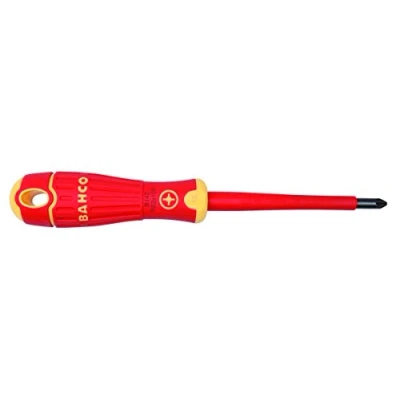 Image of Bahco BAHCOFIT VDE Insulated Pozidriv Screwdriver PZ2 x 100mm BAH142002100