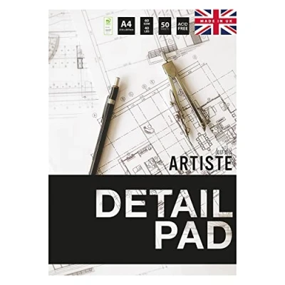 Image of Artiste A4 Detail Paper Pad 60gsm 50 Sheets