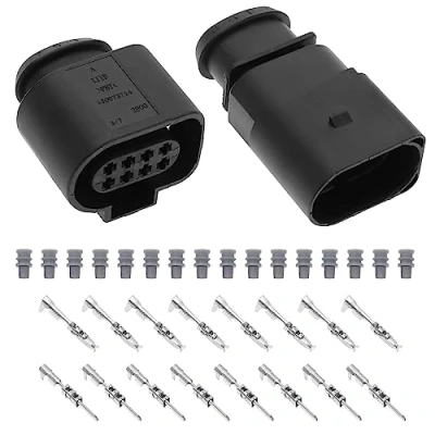 Image of ECSiNG 1 Set 8 Pin Male Female Plug Connector 1J0973714 1J0973814 for Car Sensor Connection Plugs Repair Replacement Parts Automotive Components