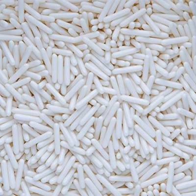 Image of Metallic/Polished Rods Cake or Cupcake Decoration Sprinkles (Polished White, 25g)