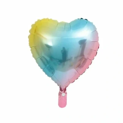 Image of Rainbow Heart Foil Balloon, 45cm (2 pack)