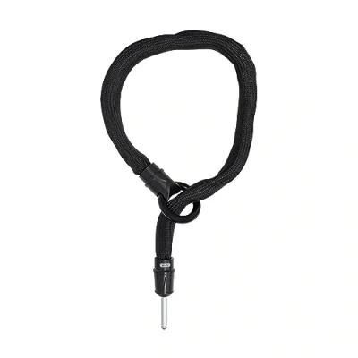 Image of ABUS frame lock insert chain IvyTex Adaptor 6KS Bicycle with dirt and moisture repellent cover 6 mm strong Black