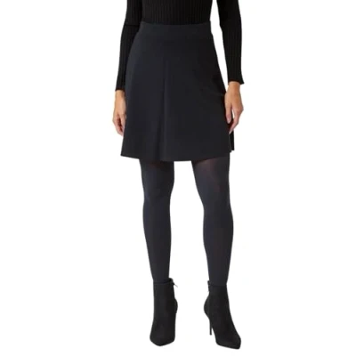 Image of Roman Pull On Stretch Jersey Skater Skirt for Women UK Ladies Spring Elasticated Waist Summer Holiday Office Work Vacation Soft Desk to Dinner Everyday Black Size 12