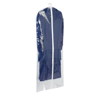 Image of WENKO 3792710100 Suit bag Transparent, Polyethylene, 60 x 150 cm, Transparent