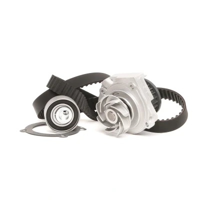 Image of 1535439, 1590748, 9S516K255AA, 9S516K288B2A Water Pump + Timing Belt Kit SKF VKMC 02206 129 with rounded tooth profile Plastic
